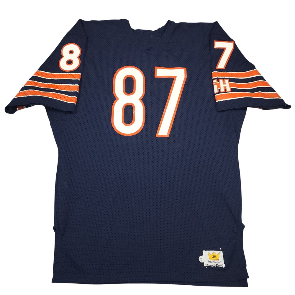 Vintage Chicago Bears Tom Waddle #87 Jersey Mens 44 Navy MacGregor Sand Knit NFL
